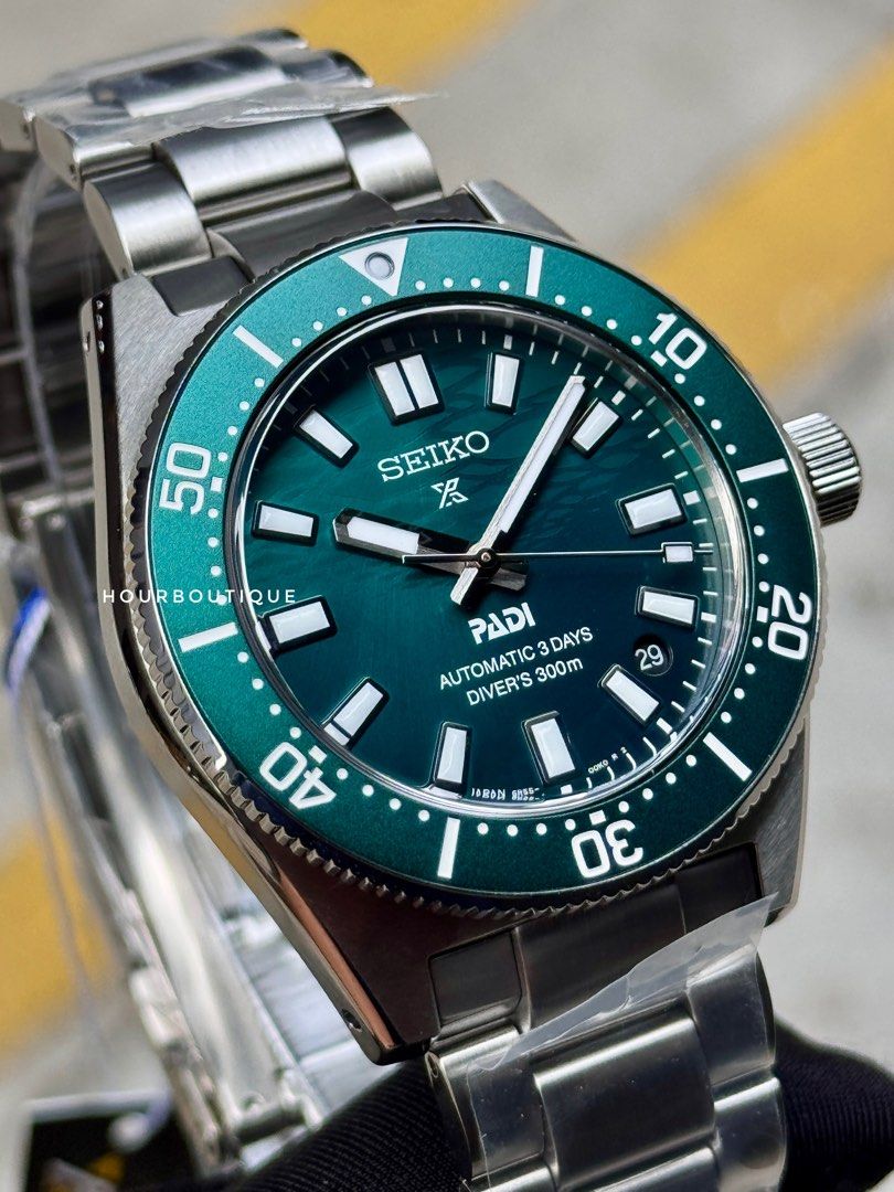 Brand New Seiko Prospex PADI 62Mas Green Dial Automatic Divers Watch SBDC205 SPB501J1