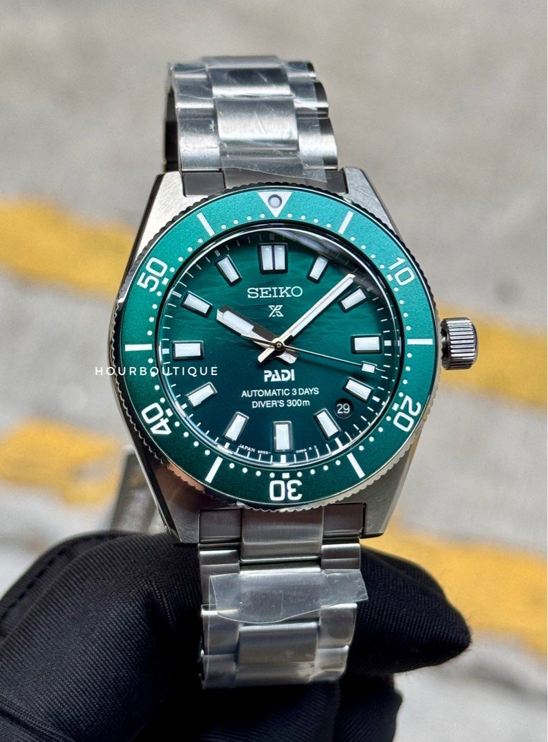 Brand New Seiko Prospex PADI 62Mas Green Dial Automatic Divers Watch SBDC205 SPB501J1