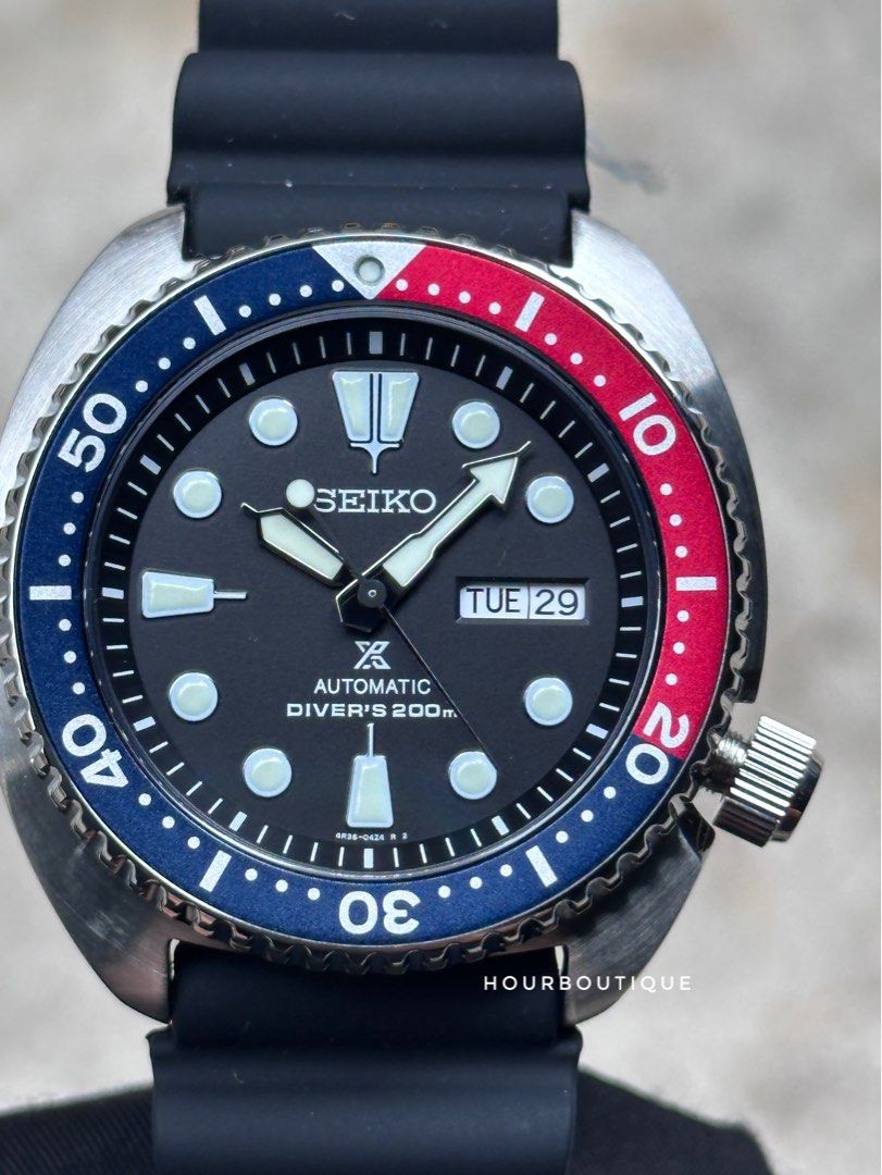 Brand New Seiko Prospex Pepsi Bezel Turtle 🐢 Men’s Automatic Divers Watch SRPE95k1