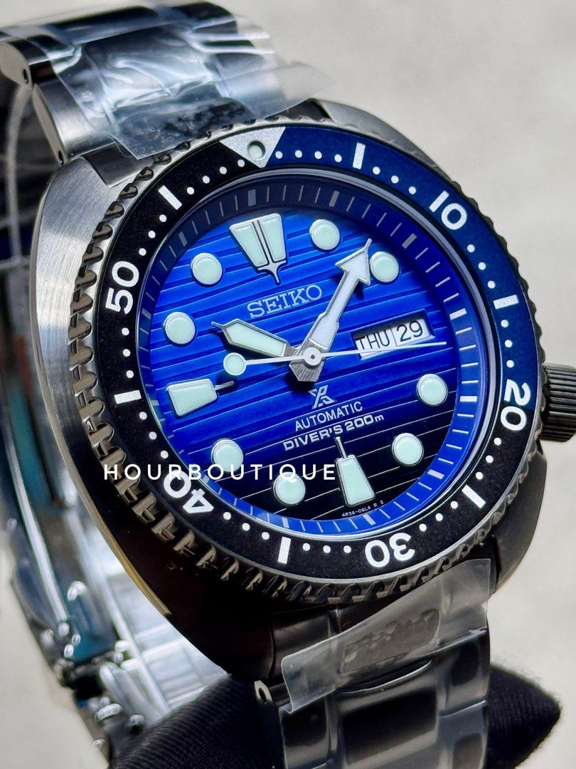 Brand New Seiko Prospex PVD Black Case Turtle, Automatic Divers Watch SRPD11K1