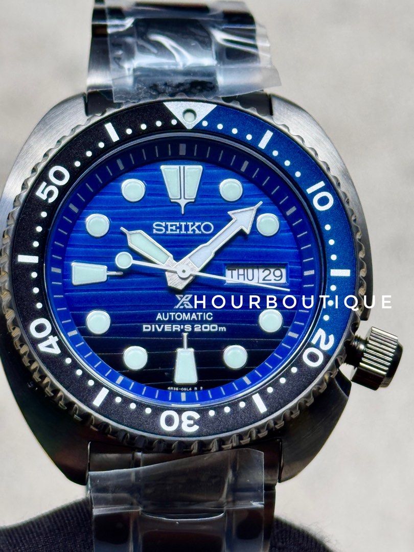 Brand New Seiko Prospex PVD Black Case Turtle, Automatic Divers Watch SRPD11K1