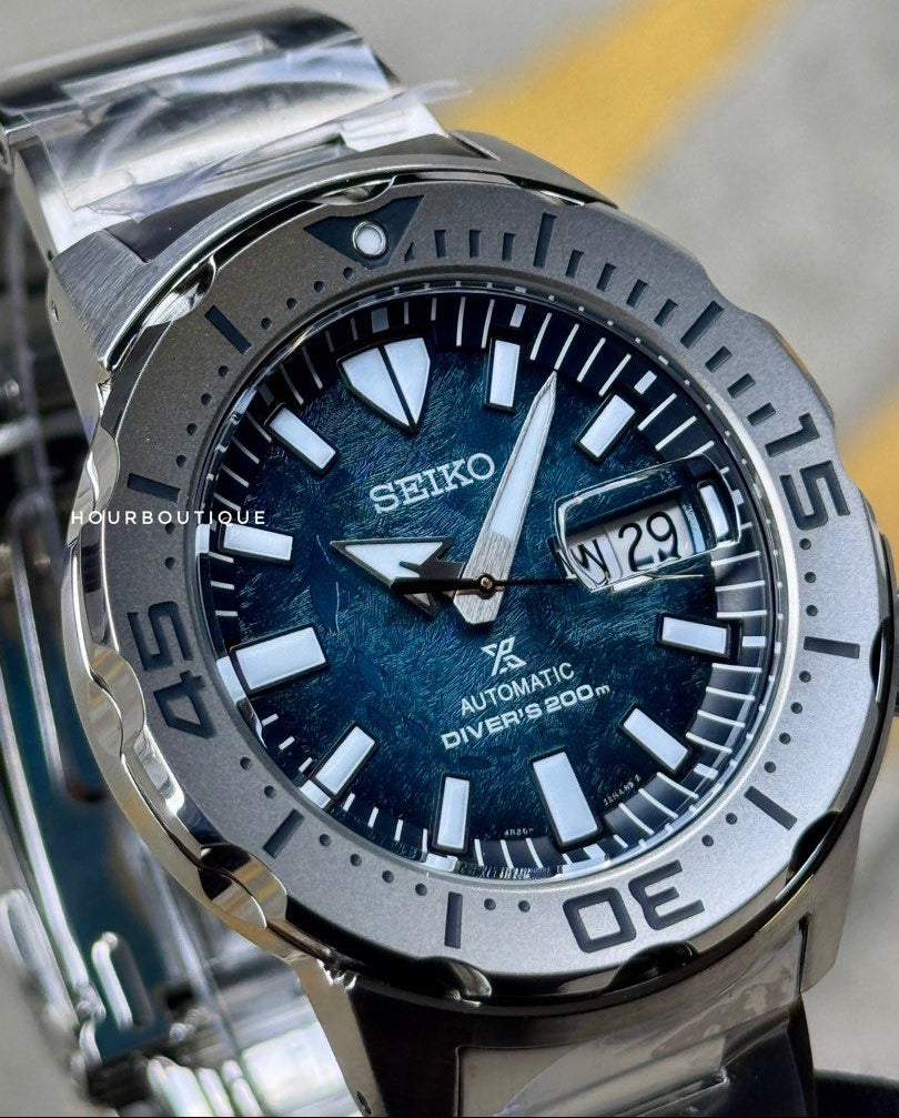 Brand New Seiko Prospex School of Dolphins Dial, Monster Series Automatic Watch SRPH75K1