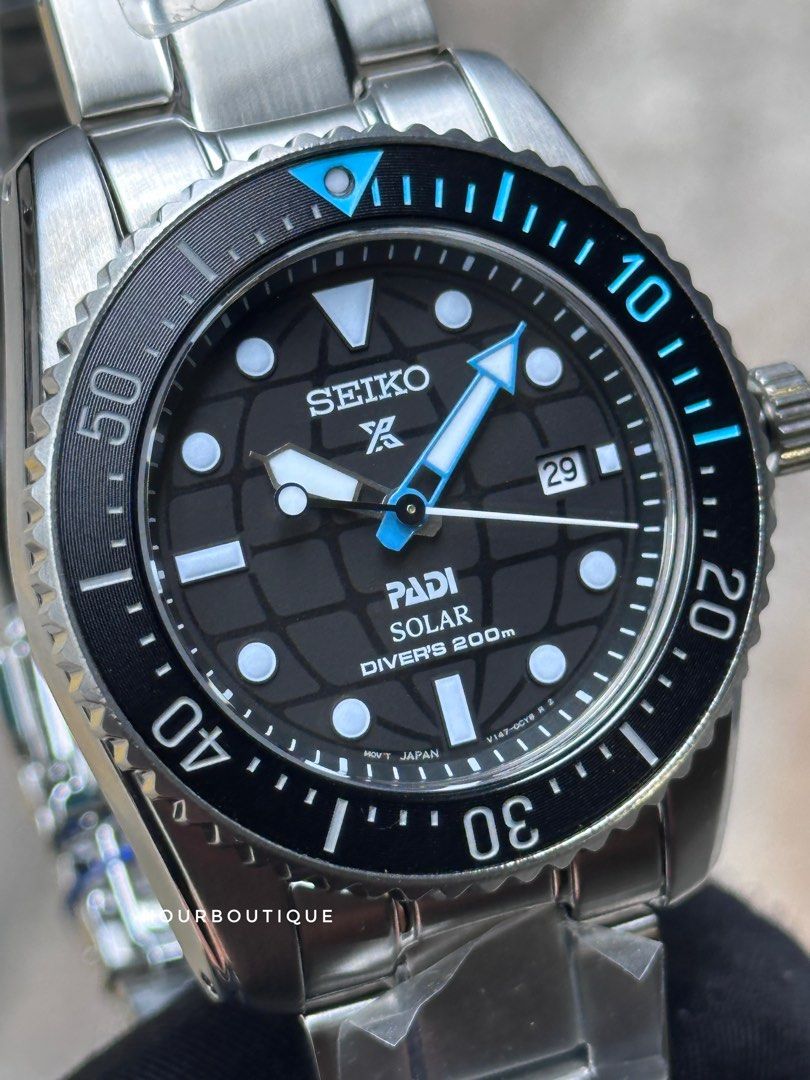 Brand New Seiko Prospex Solar Powered 38mm Quartz Divers Watch SNE575P1