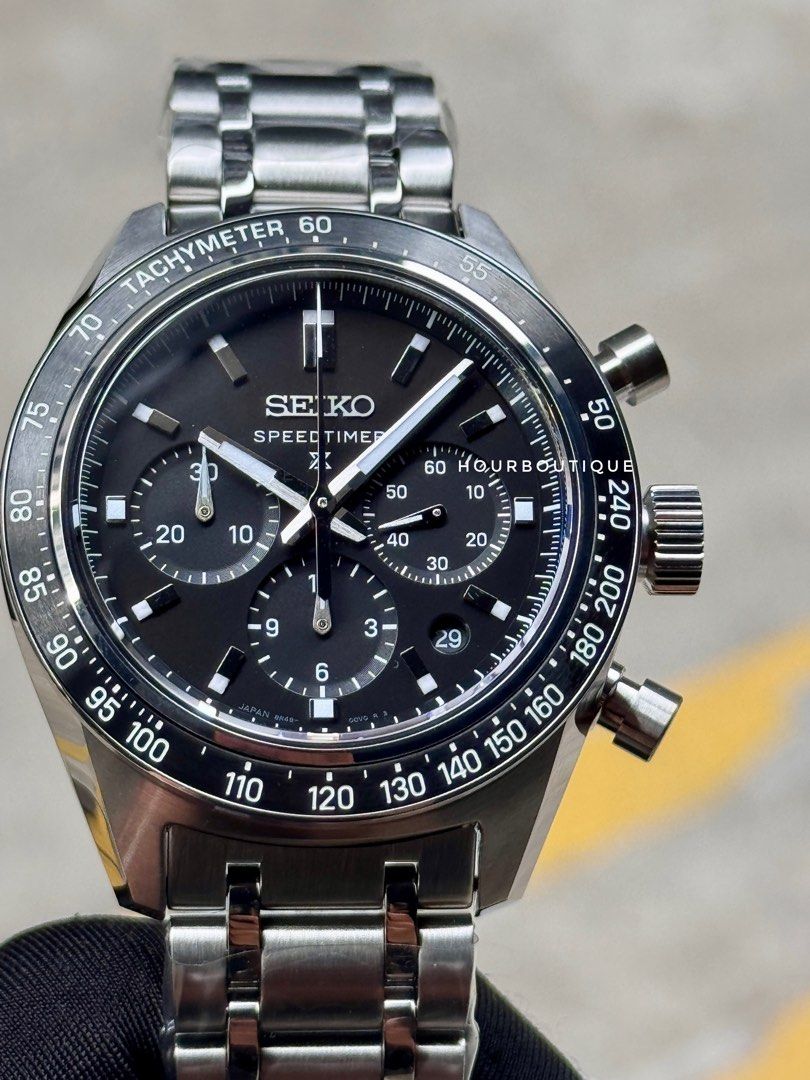 Brand New Seiko Prospex SpeedTimer Black Dial Automatic Chronograph SBEC027 SRQ055J1