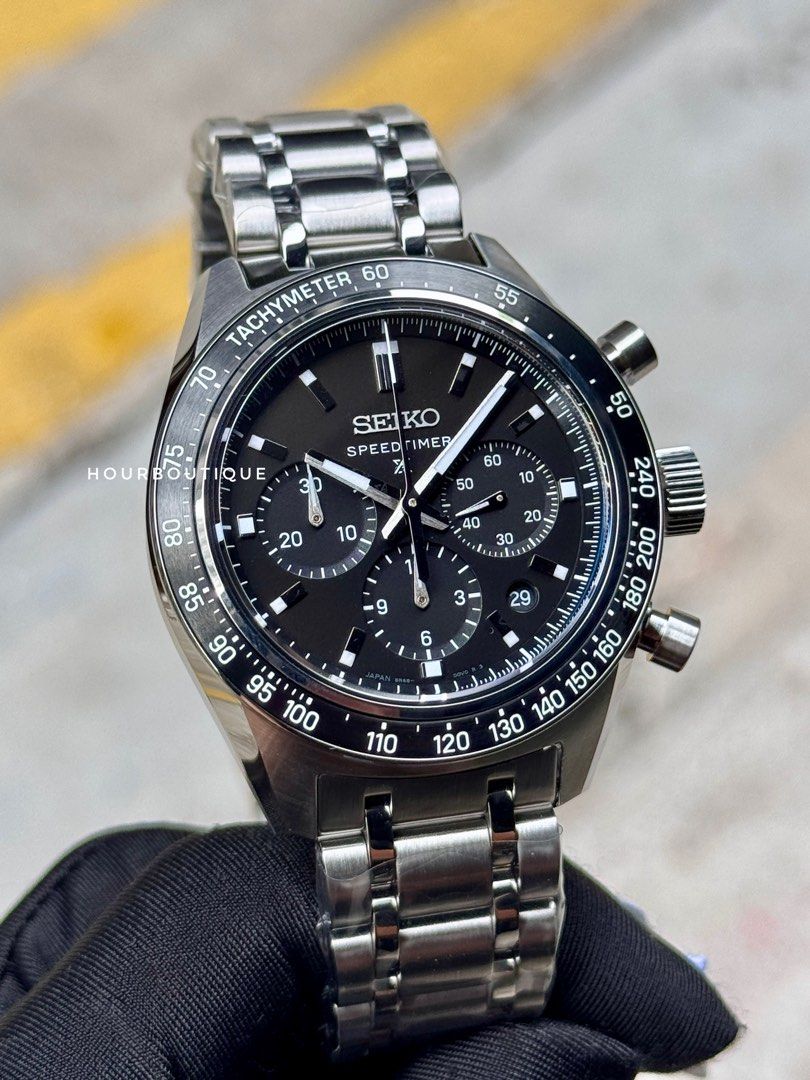 Brand New Seiko Prospex SpeedTimer Black Dial Automatic Chronograph SBEC027 SRQ055J1