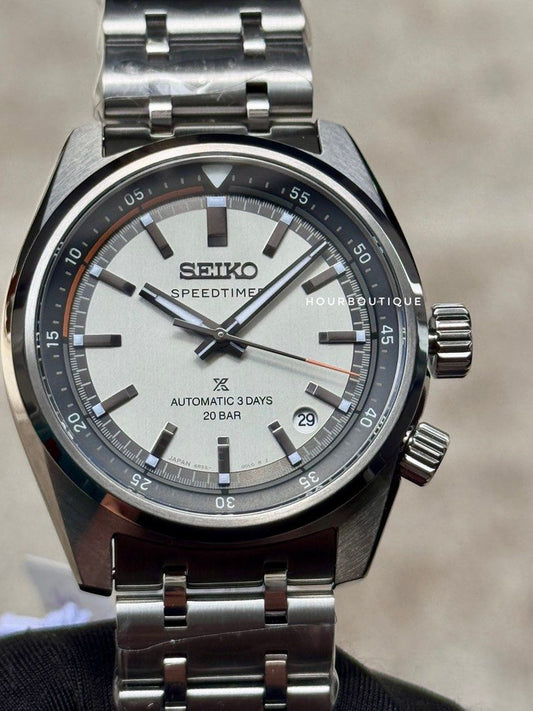 Brand New Seiko Prospex SpeedTimer White Dial Automatic Watch SBDC215 SPB513J1