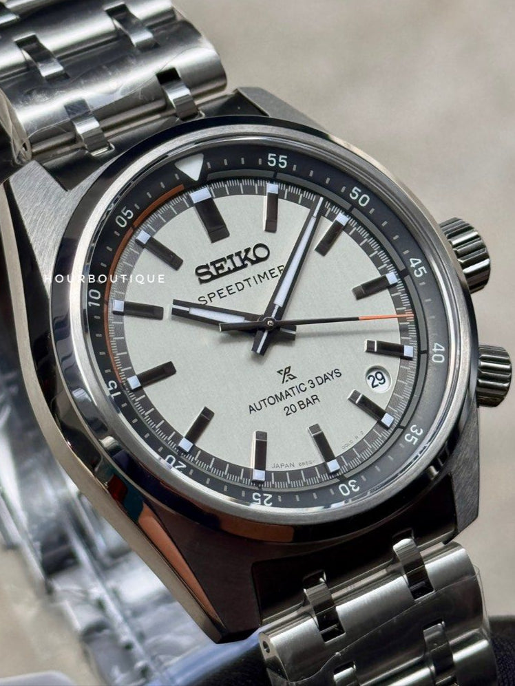 Brand New Seiko Prospex SpeedTimer White Dial Automatic Watch SBDC215 SPB513J1