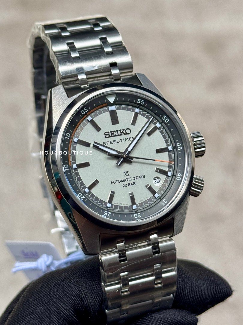 Brand New Seiko Prospex SpeedTimer White Dial Automatic Watch SBDC215 SPB513J1