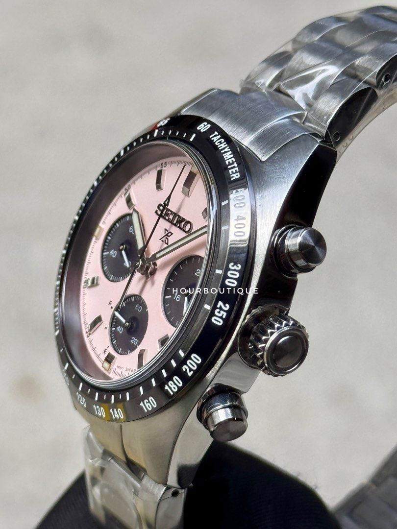 Brand New Seiko Prospex SpeedTimer Pink Panda Solar Powered Watch SSC963P1