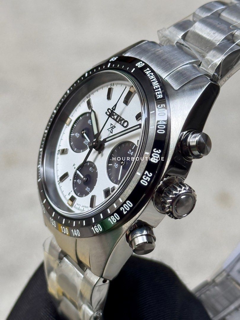 Brand New Seiko Prospex SpeedTimer Panda Dial Solar Powered Watch SSC961P1