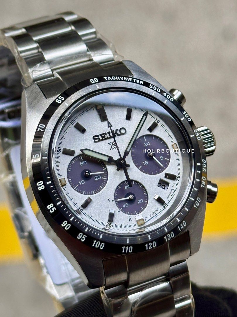 Brand New Seiko Prospex SpeedTimer Panda Dial Solar Powered Watch SSC961P1