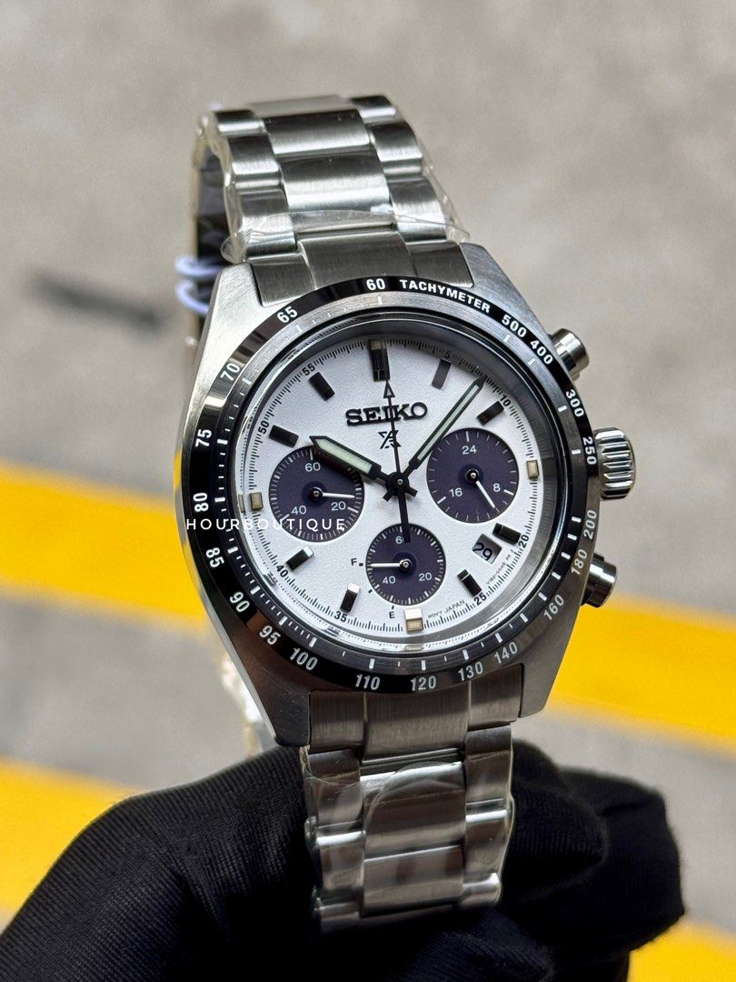 Brand New Seiko Prospex SpeedTimer Panda Dial Solar Powered Watch SSC961P1