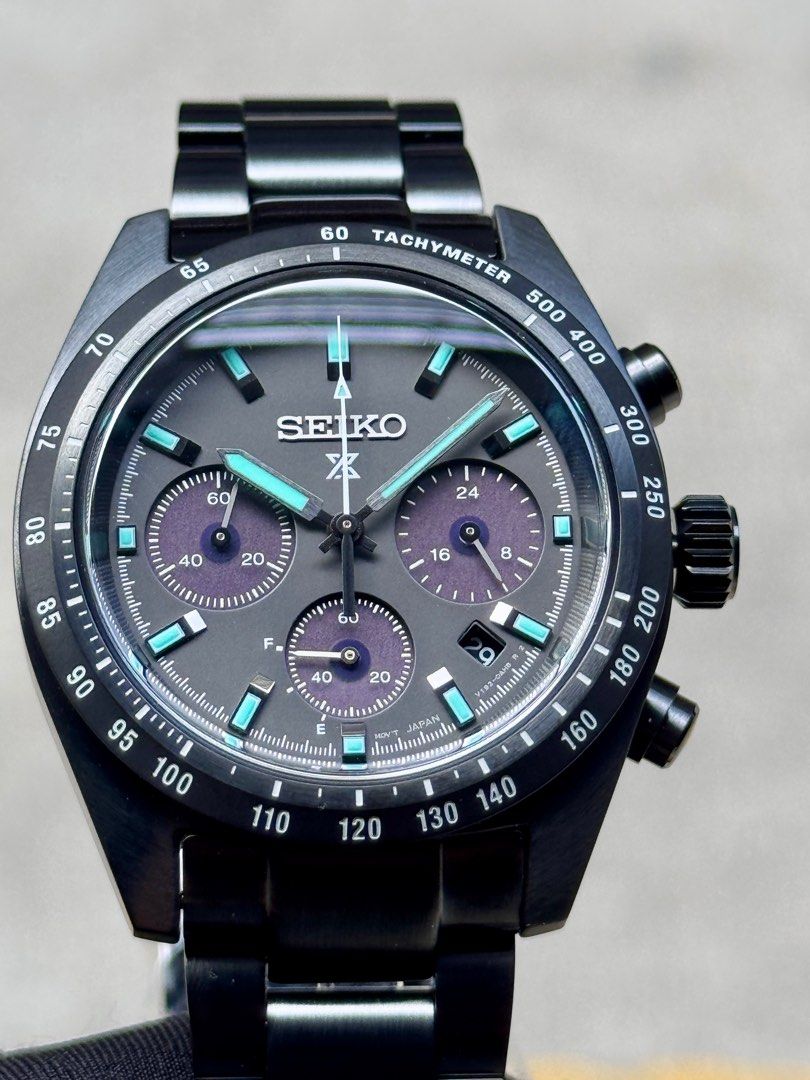 Brand New Seiko Prospex Stealth Night Vision Solar Chronograph Watch SSC917P1
