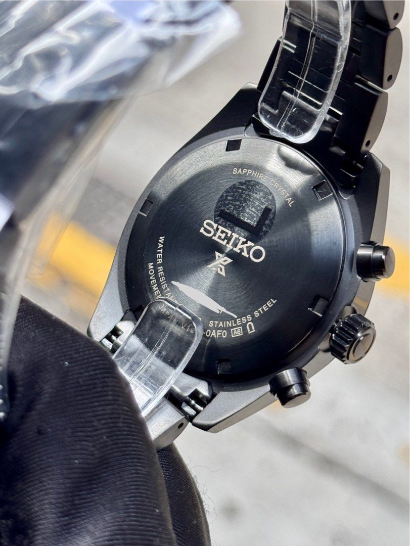 Brand New Seiko Prospex Stealth Night Vision Solar Chronograph Watch SSC917P1