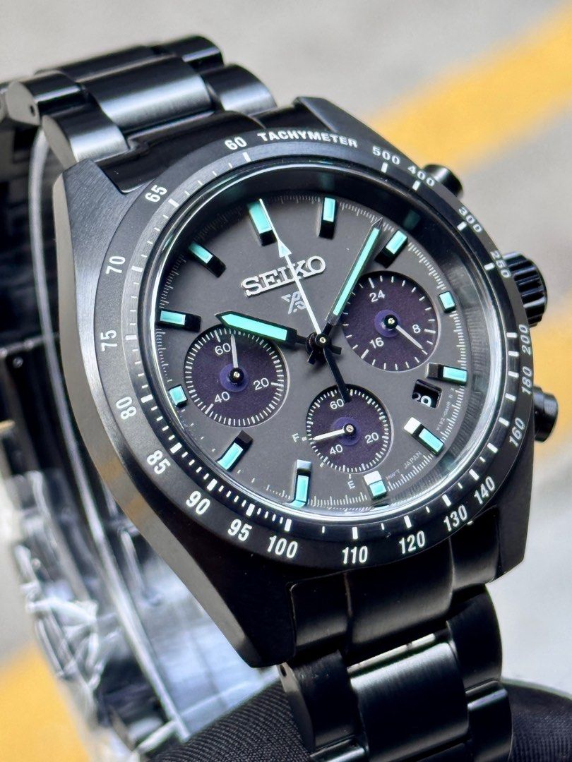 Brand New Seiko Prospex Stealth Night Vision Solar Chronograph Watch SSC917P1
