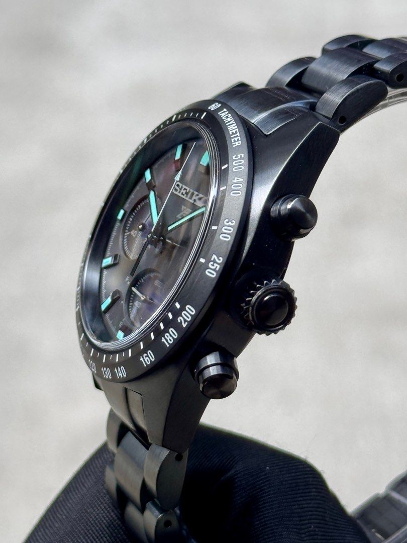 Brand New Seiko Prospex Stealth Night Vision Solar Chronograph Watch SSC917P1