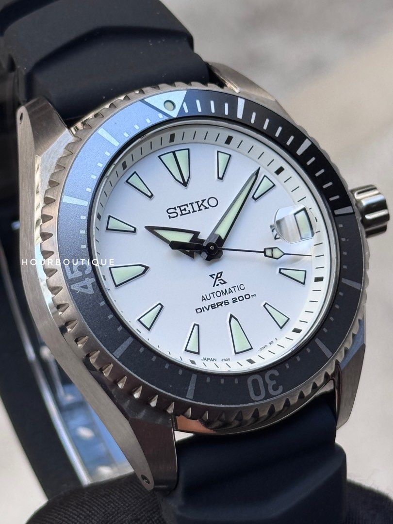 Brand New Seiko Prospex Titanium Shogun White Dial Automatic Divers Watch SPB191J1