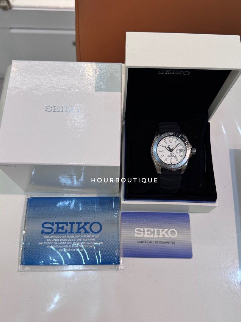 Brand New Seiko Prospex Titanium Shogun White Dial Automatic Divers Watch SPB191J1