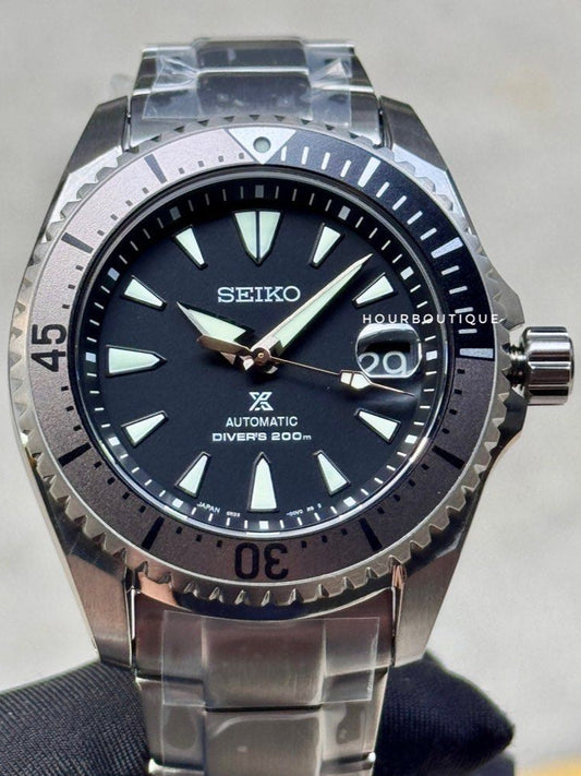 Brand New Seiko Prospex Titanium Shogun Black Dial Automatic Divers Watch SPB189J1