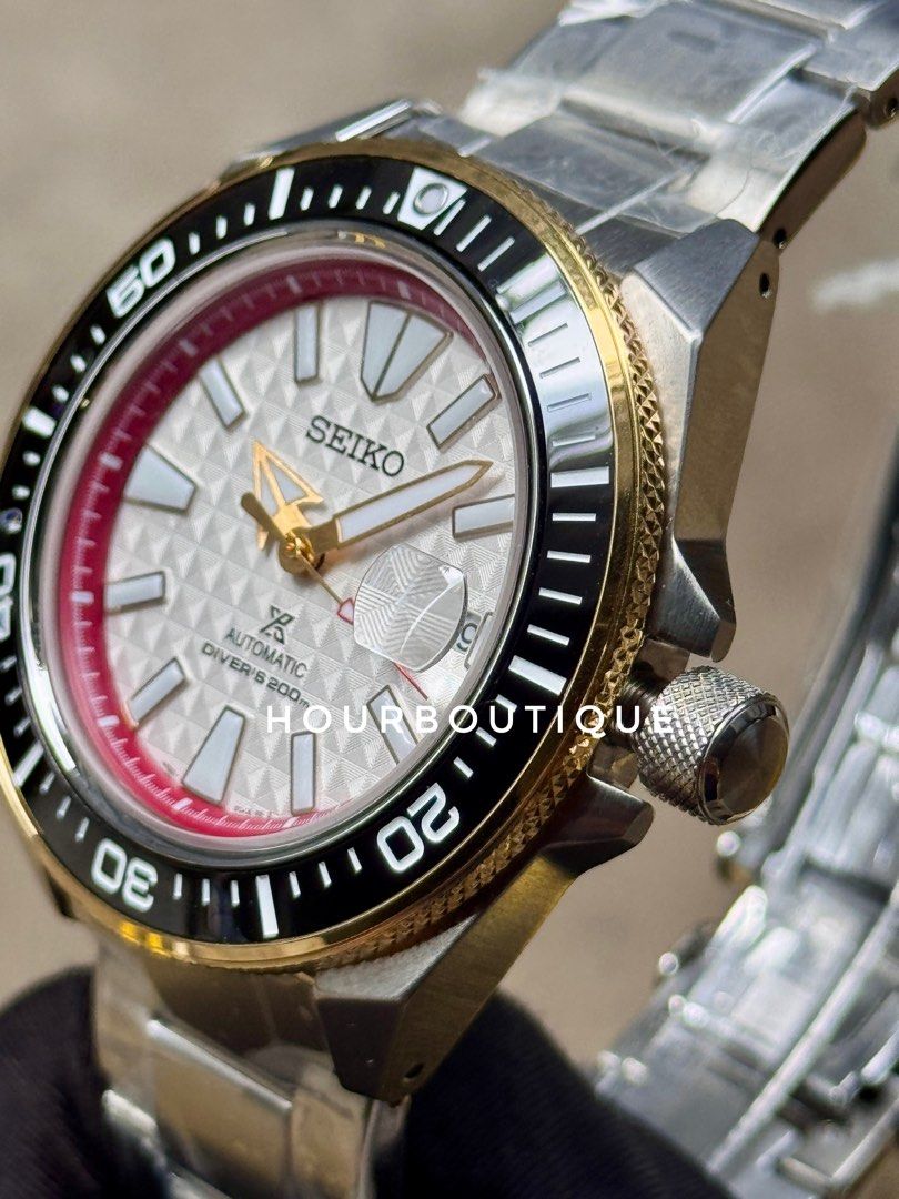 Brand New Seiko Prospex Yat Wat Chang White Dial King Samurai Automatic Divers Watch SRPH42K1
