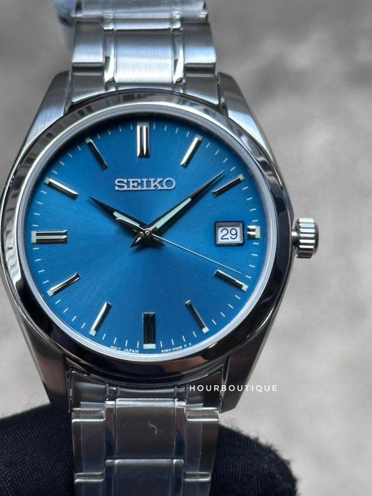 Brand New Seiko Quartz Blue Dial Sapphire Crystal Watch SUR525P1