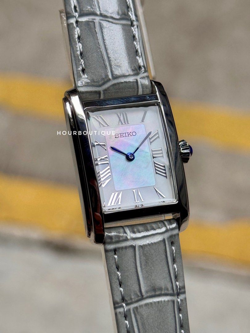 Brand New Seiko Rectangular White Dial Quartz Watch SWR099P1 S$268