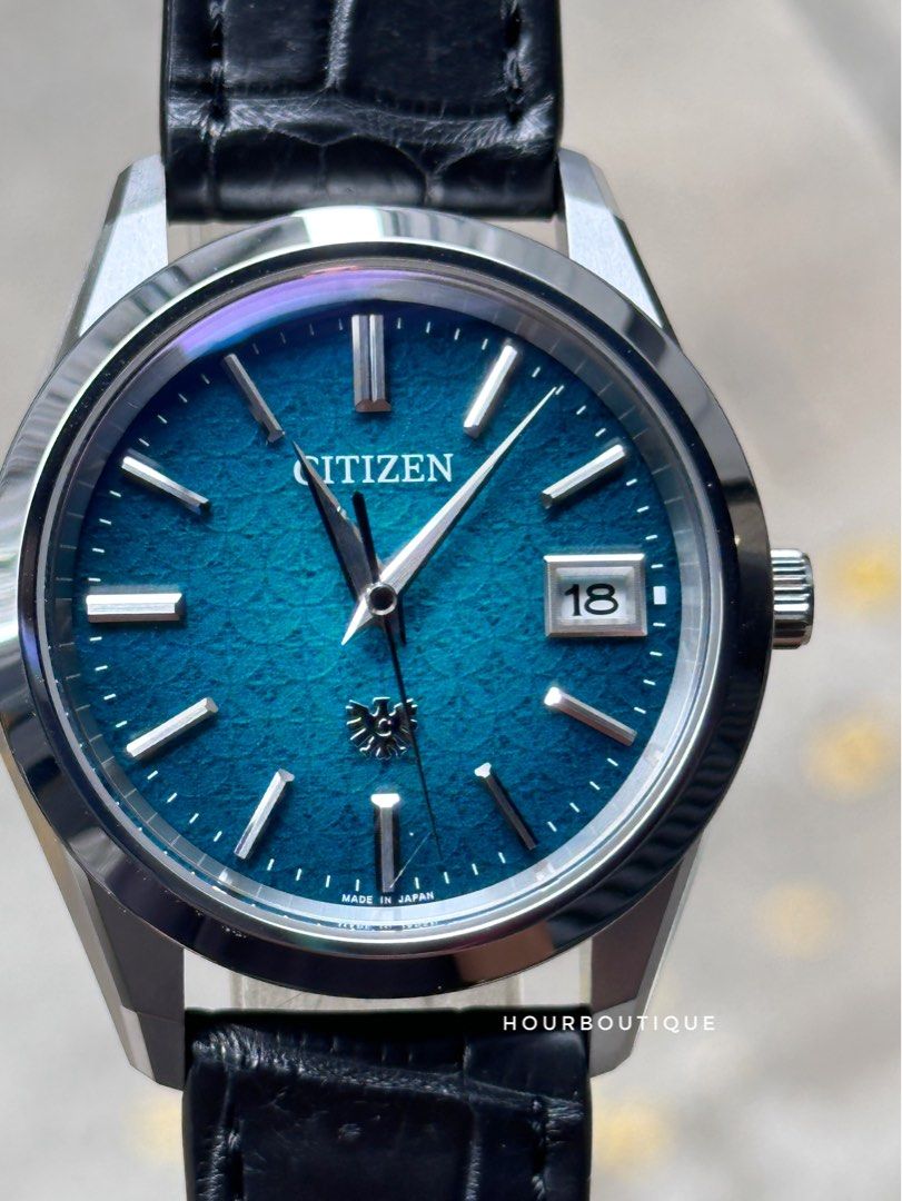 Brand New The Citizen Latest Monogram Blue Dial Eco-Drive 300pc Limited Edition AQ4100-22W