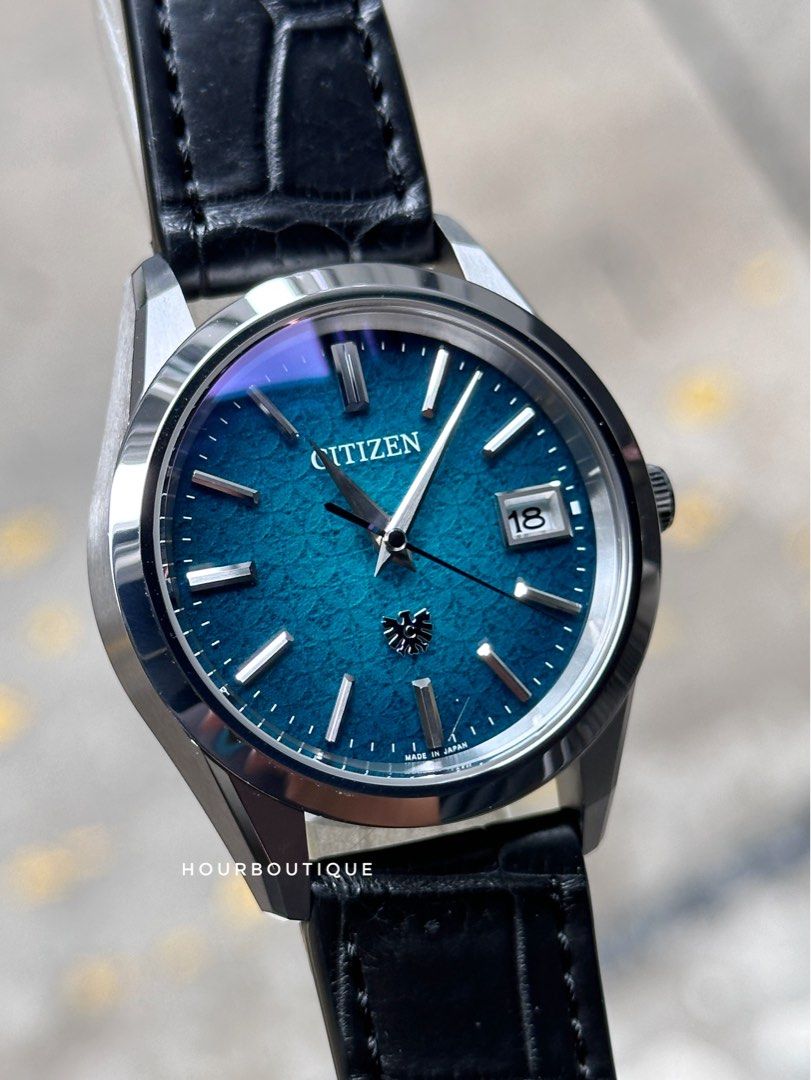 Brand New The Citizen Latest Monogram Blue Dial Eco-Drive 300pc Limited Edition AQ4100-22W