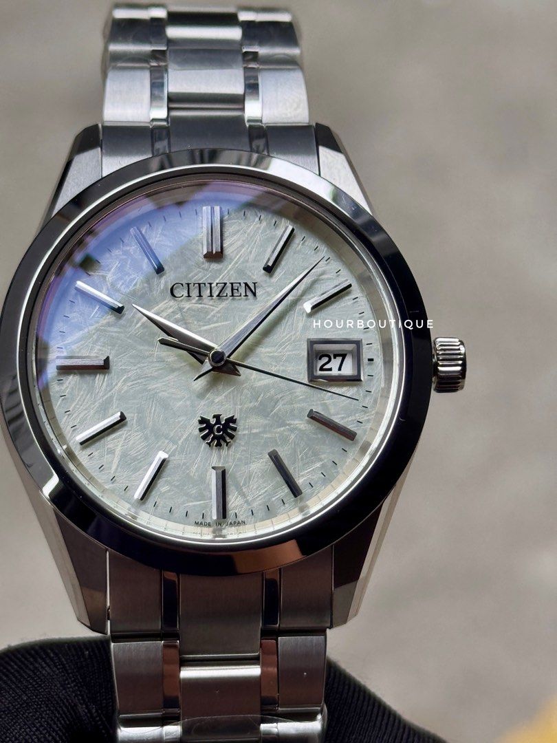 Brand New The Citizen Perpetual Calendar, Eco-Drive Washi Paper Ivory Colour Dial Watch AQ4100-57C