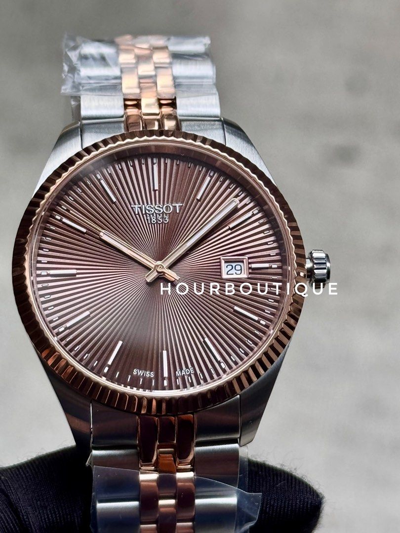 Brand New Tissot Ballade 40mm Chocolate Dial Two Tone Swiss Made Quartz Watch T156.410.22.291.01