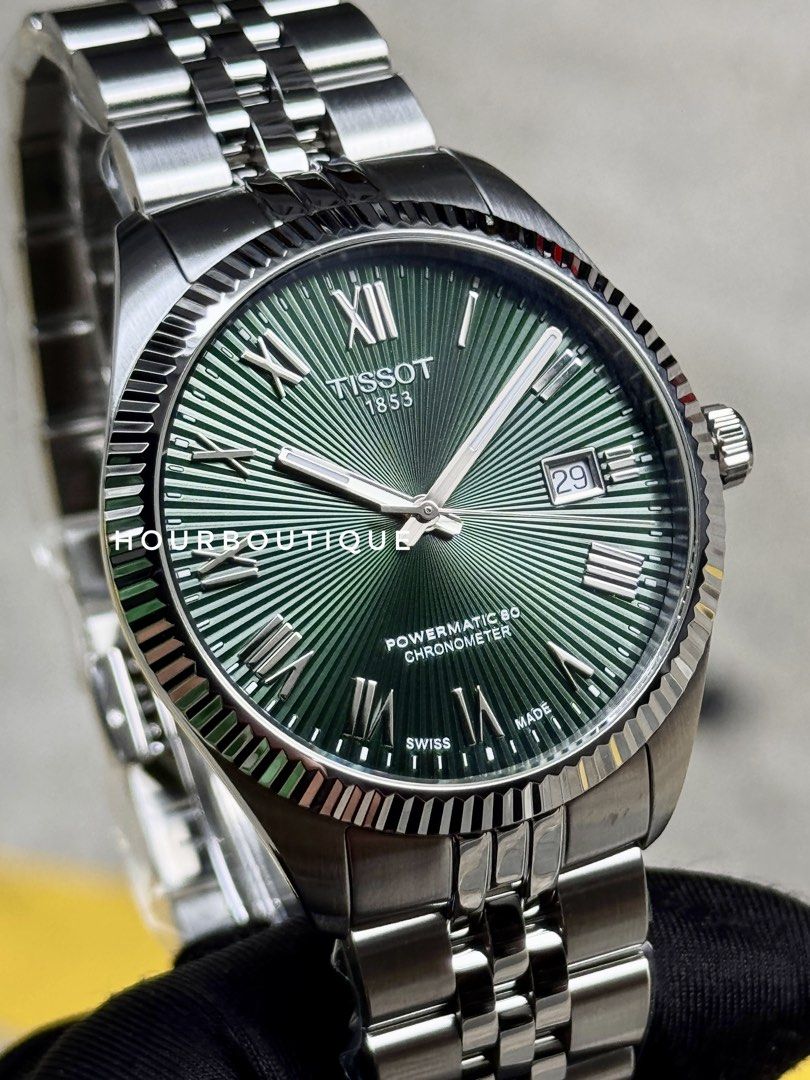 Brand New Tissot Ballade Chronometer Certified Green Dial Automatic Watch T156.408.11.093.00
