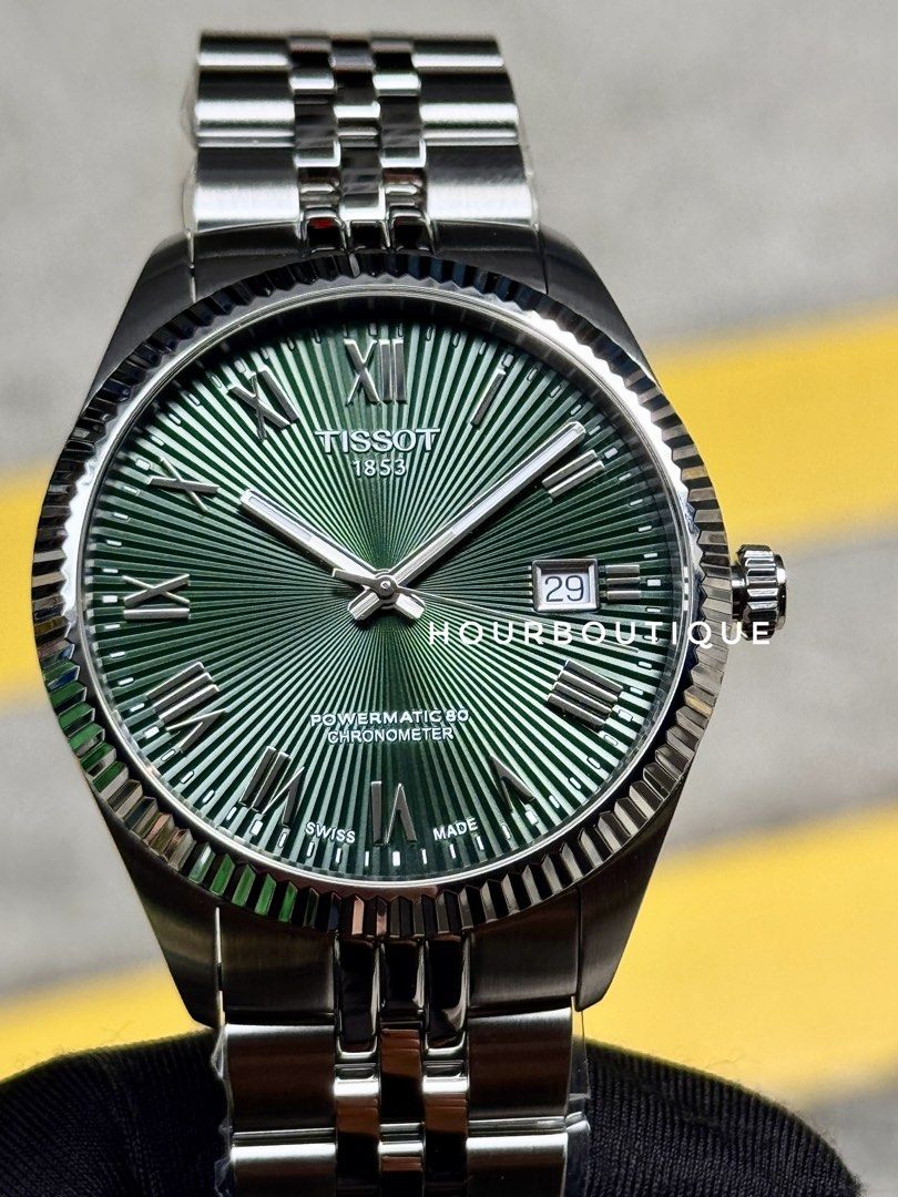 Brand New Tissot Ballade Chronometer Certified Green Dial Automatic Watch T156.408.11.093.00