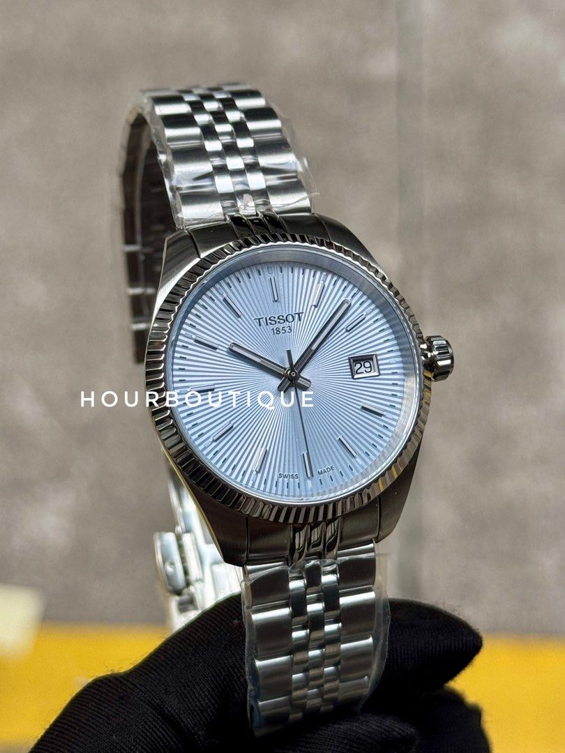 Brand New Tissot Ballade Ice Blue Dial Lady Size Quartz Watch T156.210.11.351.00