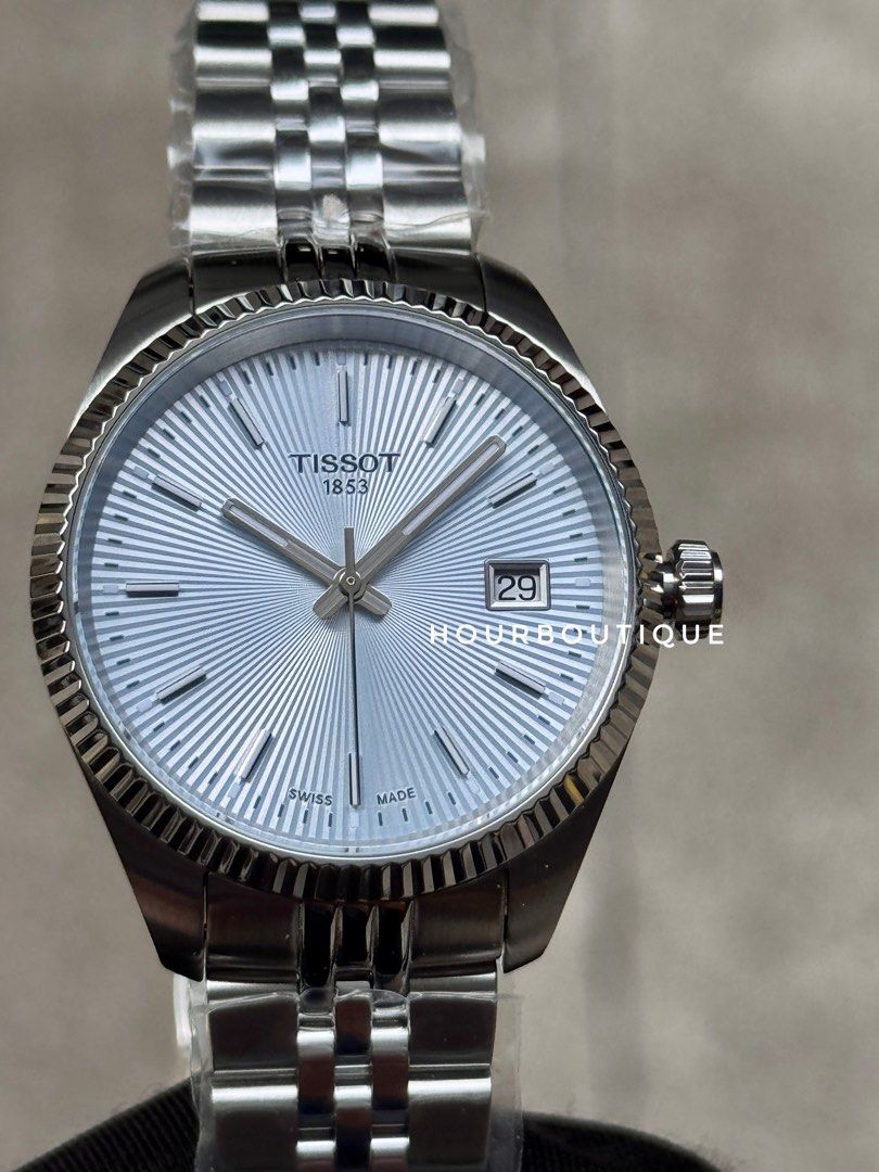 Brand New Tissot Ballade Ice Blue Dial Lady Size Quartz Watch T156.210.11.351.00