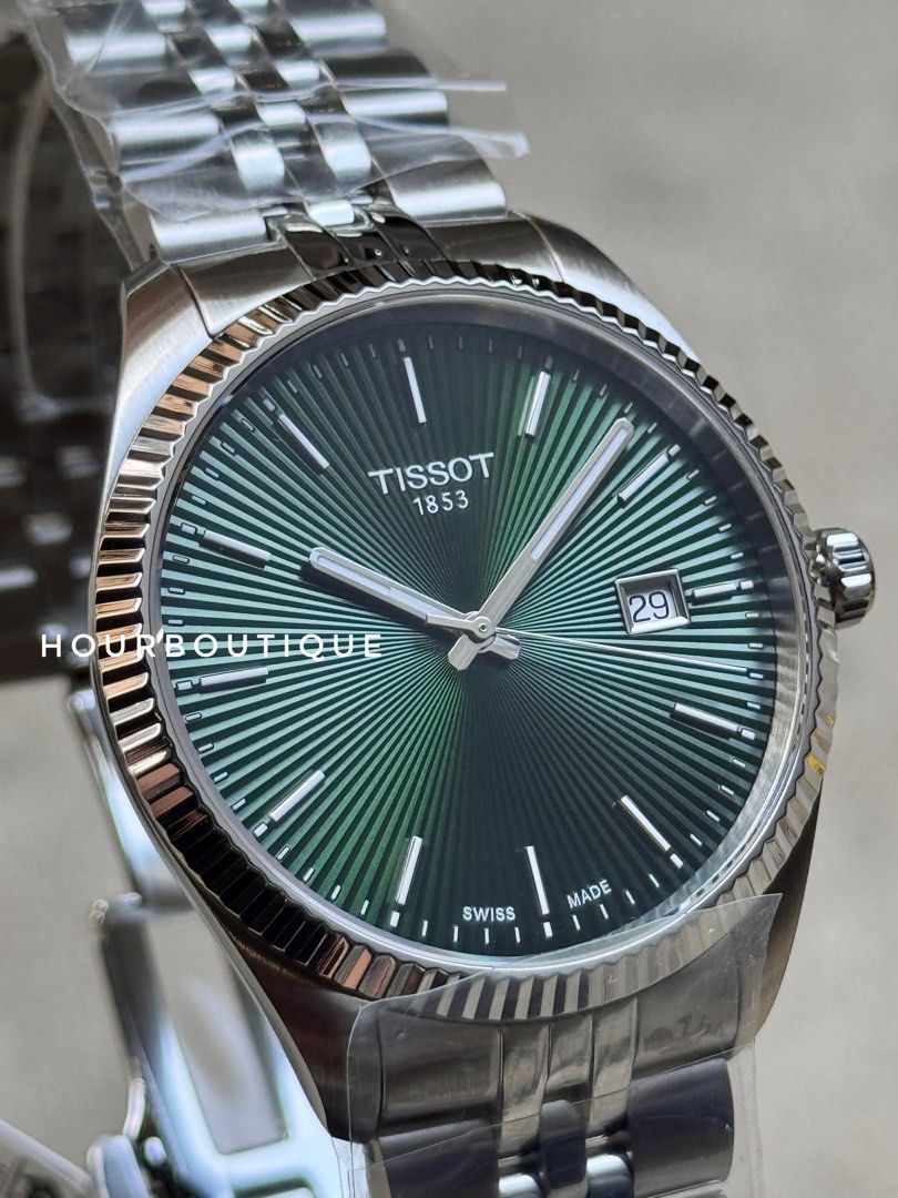 Brand New Tissot Ballade Quartz Green Dial Swiss Made Watch T156.410.11.091.00