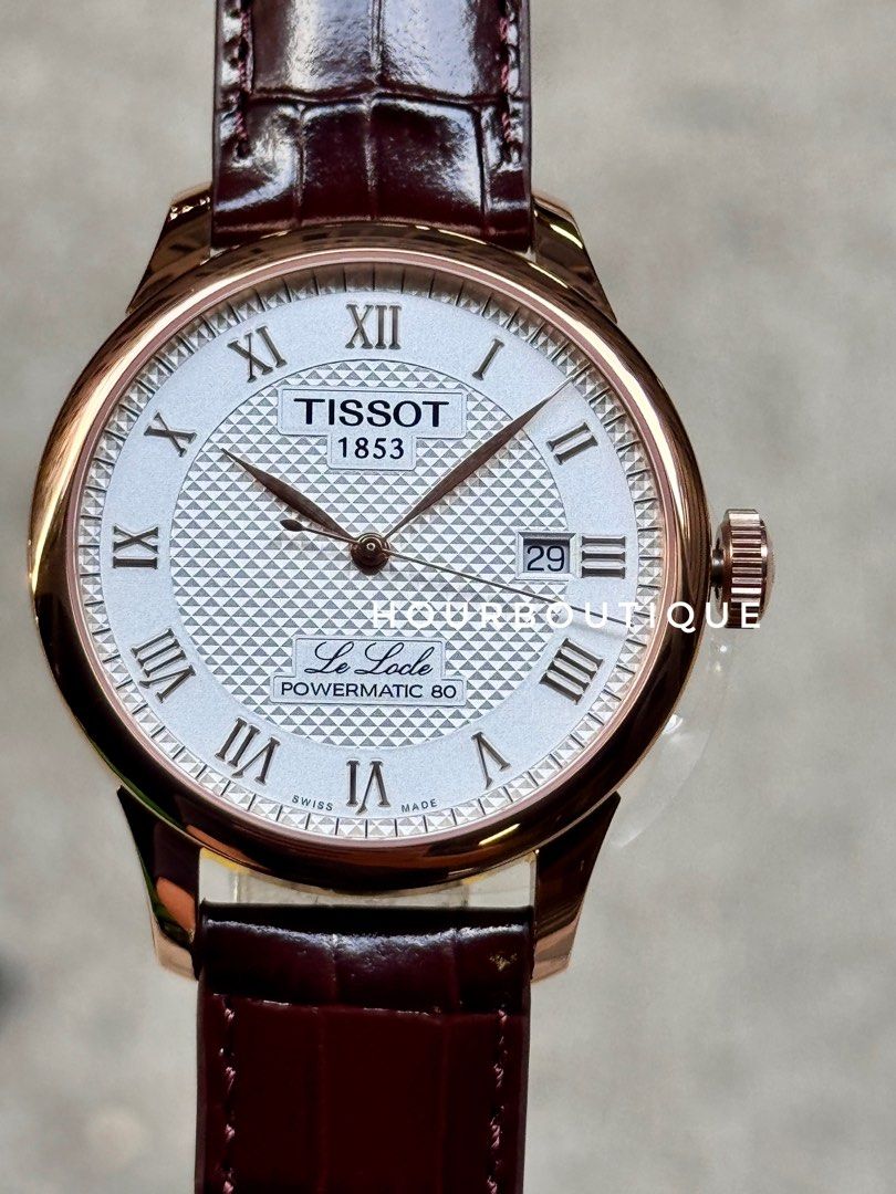 Brand New Tissot Le Locle Rose Gold White Dial Automatic Watch T006.407.36.033.00