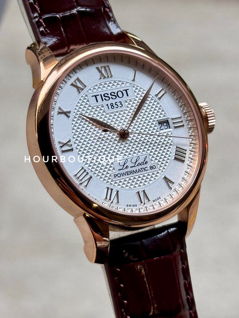 Brand New Tissot Le Locle Rose Gold White Dial Automatic Watch T006.407.36.033.00