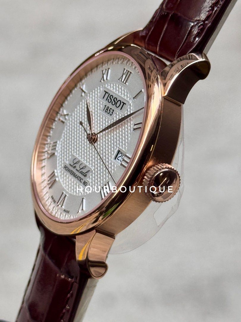 Brand New Tissot Le Locle Rose Gold White Dial Automatic Watch T006.407.36.033.00