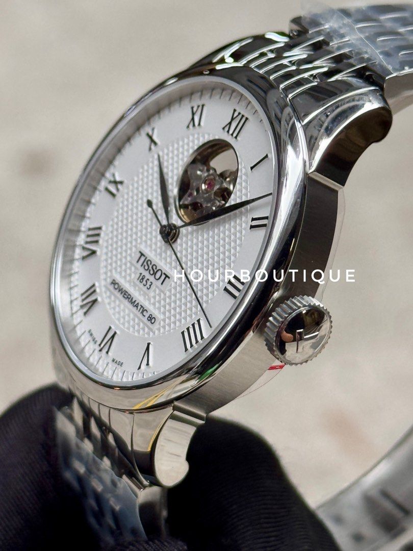 Brand New Tissot Le Locle White Dial Open Heart Powermatic 80 Watch T006.407.11.033.02