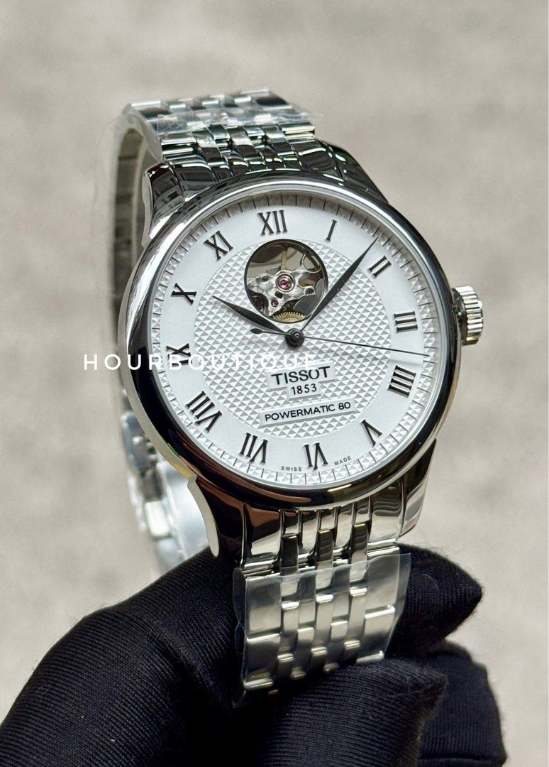 Brand New Tissot Le Locle White Dial Open Heart Powermatic 80 Watch T006.407.11.033.02