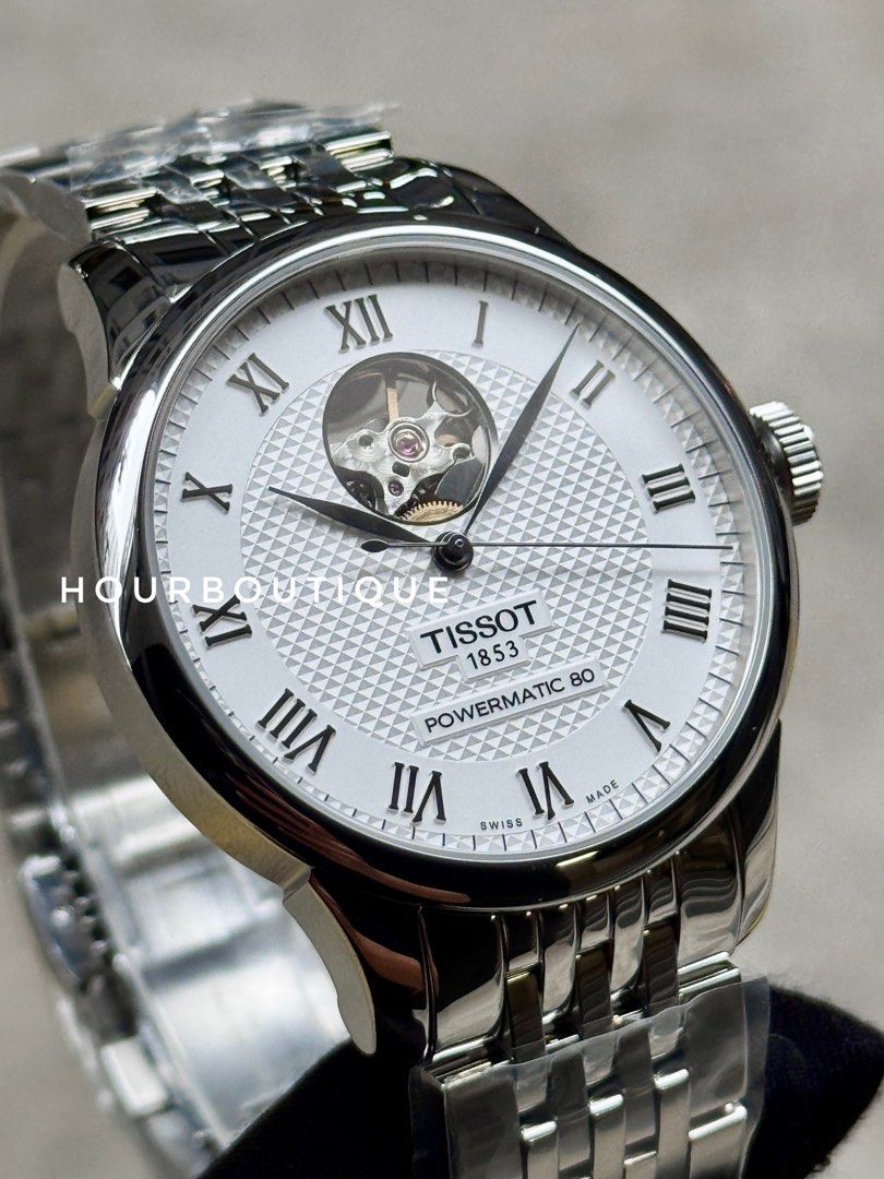 Brand New Tissot Le Locle White Dial Open Heart Powermatic 80 Watch T006.407.11.033.02