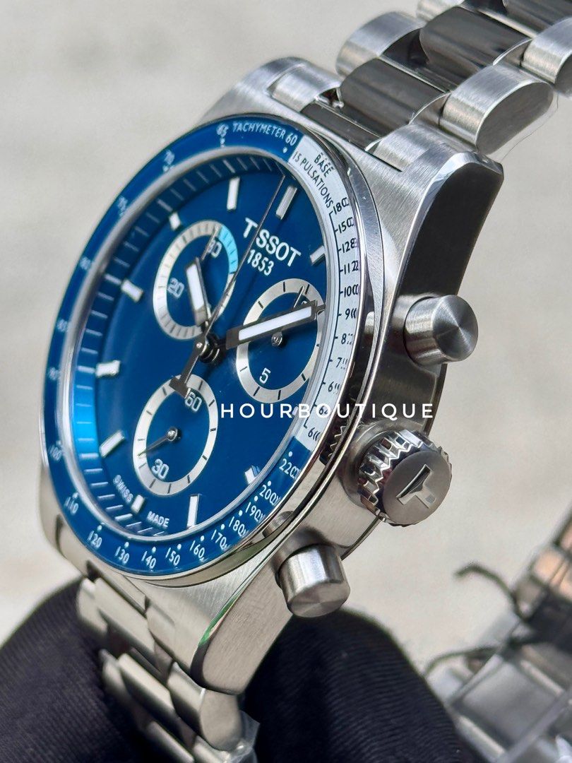 Brand New Tissot PR516 Blue Dial Quartz Chronograph T149.417.11.041.00