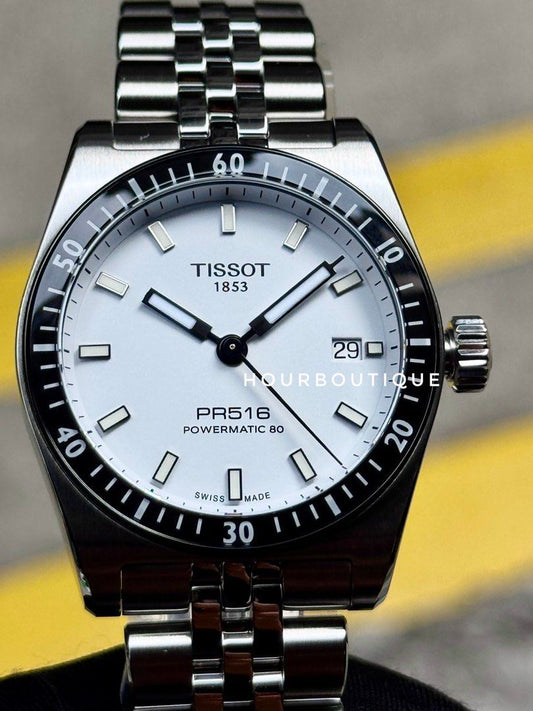 Brand New Tissot PR516 Powermatic 80 White Dial Watch T149.407.11.031.00