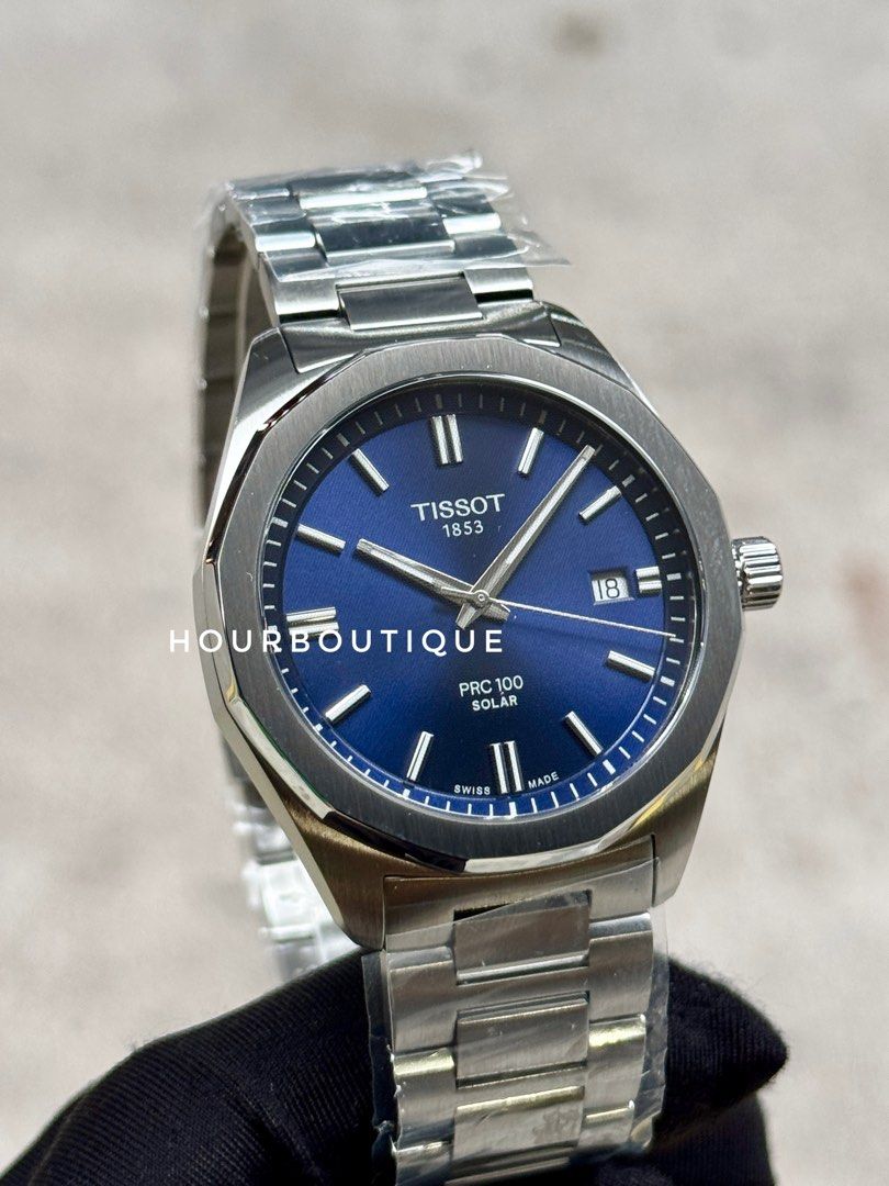 Brand New Tissot PRC100 Solar Powered Swiss Made Watch Blue Dial T151.422.11.041.00