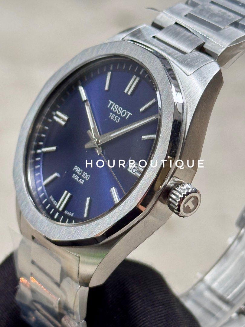 Brand New Tissot PRC100 Solar Powered Swiss Made Watch Blue Dial T151.422.11.041.00