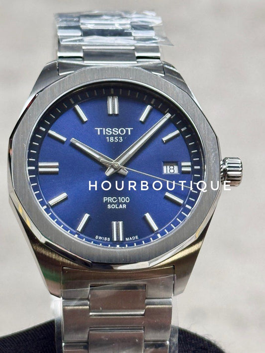 Brand New Tissot PRC100 Solar Powered Swiss Made Watch Blue Dial T151.422.11.041.00