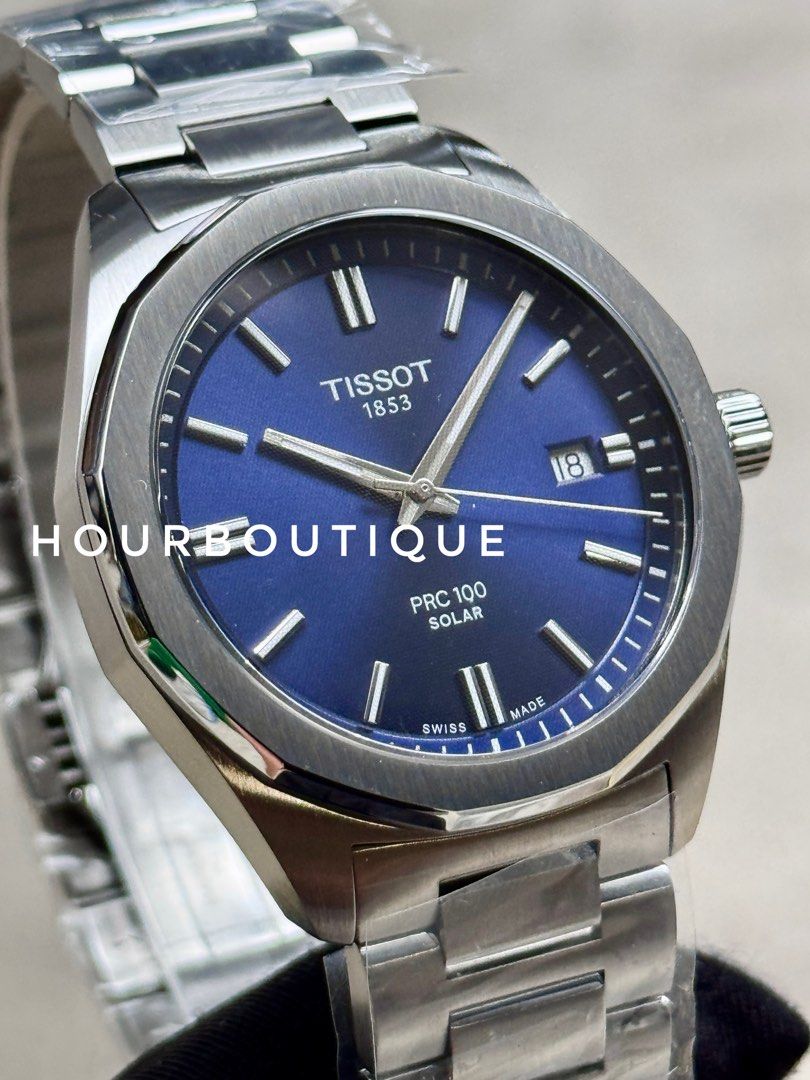 Brand New Tissot PRC100 Solar Powered Swiss Made Watch Blue Dial T151.422.11.041.00