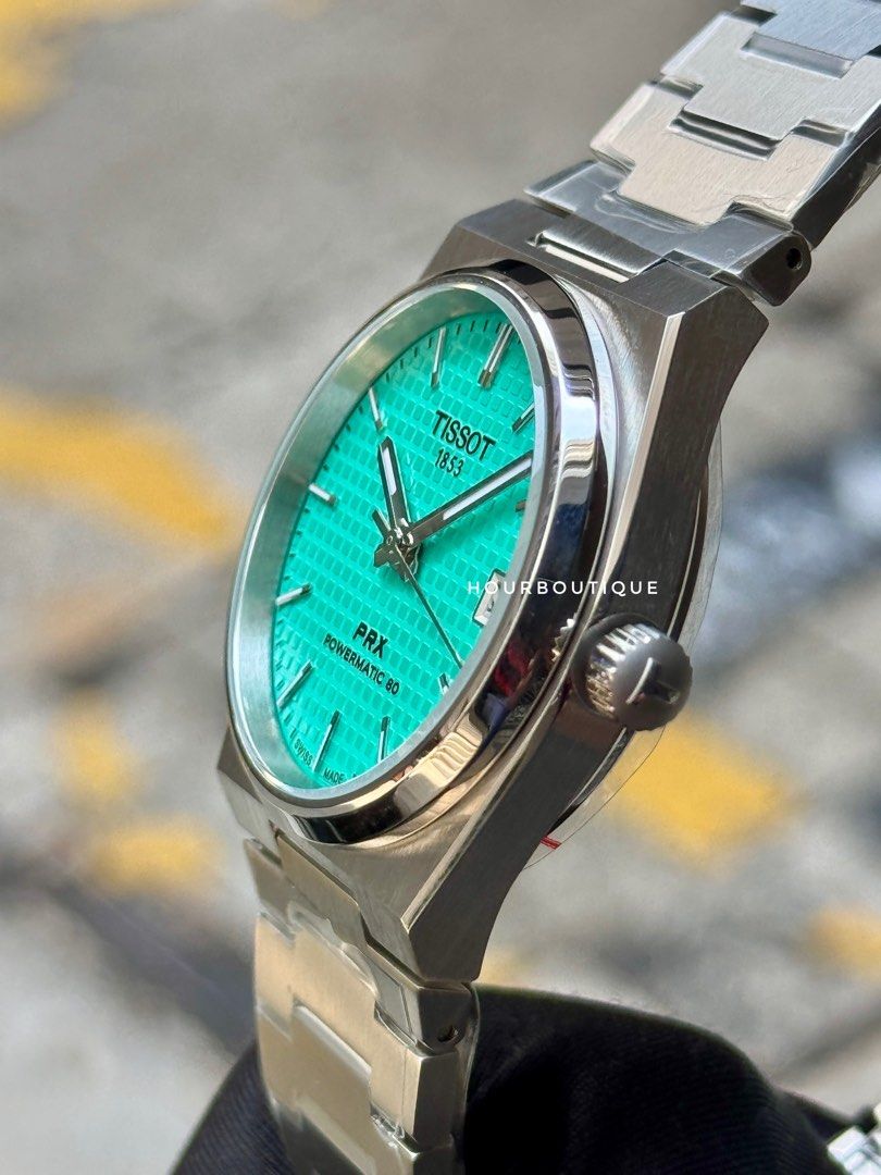 Brand New Tissot PRX 35 Mint Green Powermatic 80 Swiss Made Watch T137.207.091.11.01