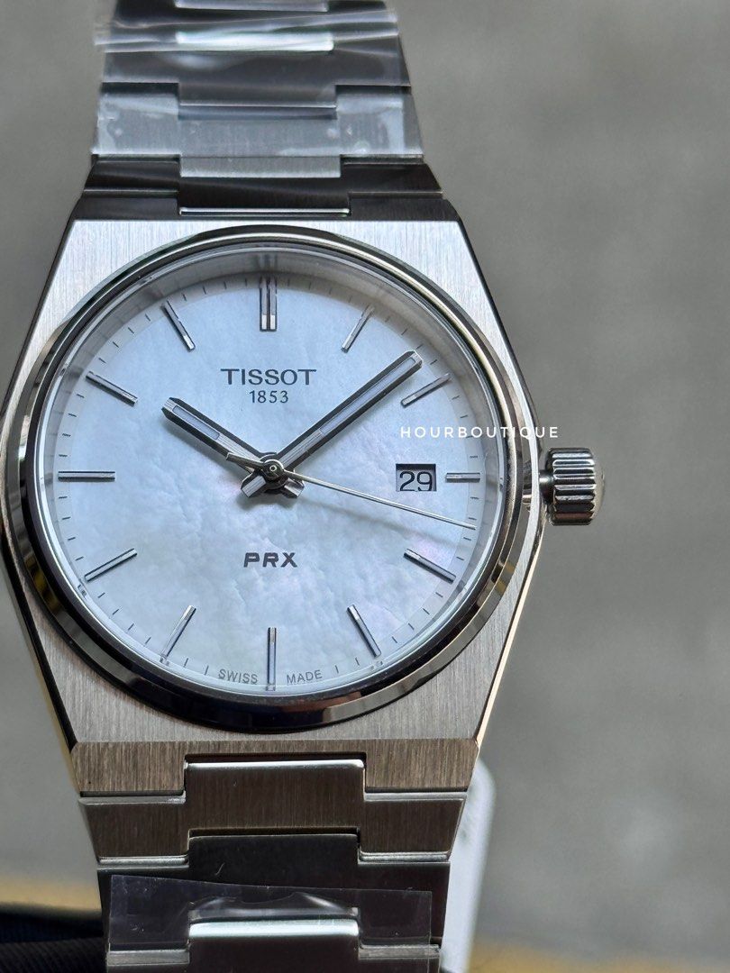 Brand New Tissot PRX 35 Pearl Dial Quartz Swiss Made Watch T137.210.11.111.00