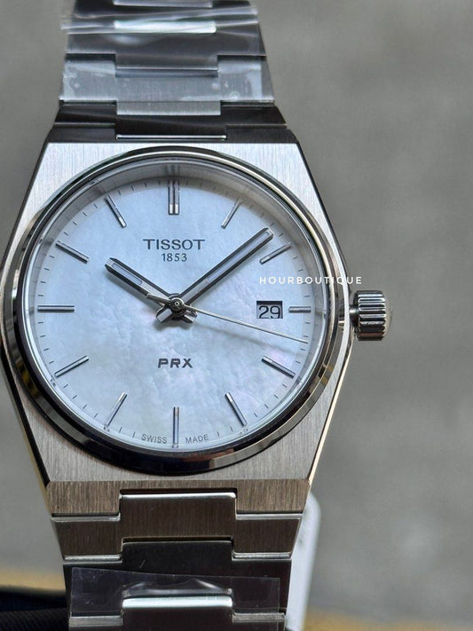 Brand New Tissot PRX 35 Pearl Dial Quartz Swiss Made Watch T137.210.11.111.00